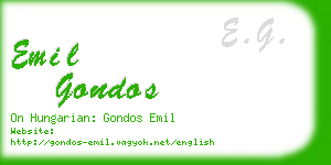 emil gondos business card